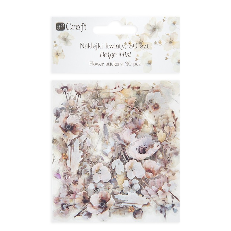 Naklejki PET - Kwiaty (30szt) - Beige Mist DPNK-265 Dalprint
